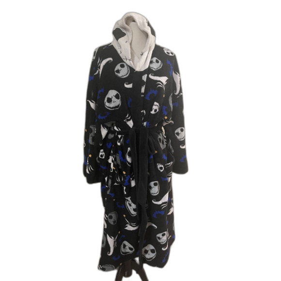 Vintage Disney Nightmare Before Christmas Jack Skellington Plush Robe SIZE L/XL - Picture 4 of 9
